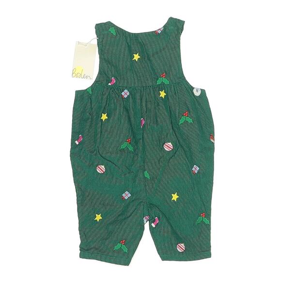 Baby Boden Christmas Corduroy Smocked Overalls Size 0-3mo - Picture 3 of 3
